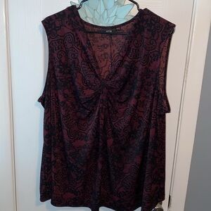Faux Lace Print Tank